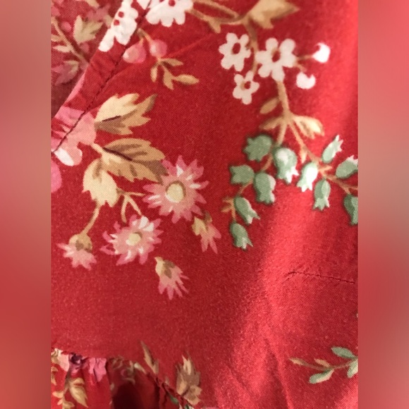 Denim & Supply Ralph Lauren Julia Red Floral Print Dress 1985T - Picture 8 of 8